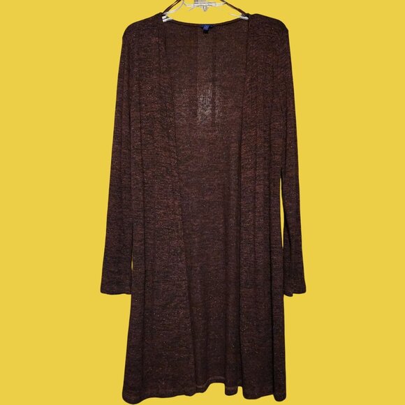 Aéropostale Long Burgundy Speckled Cardigan L - Picture 1 of 4